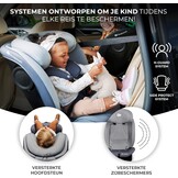 Kinderkraft I-GROW I-SIZE 40-150 cm Autostoeltje 0-36 kg, 360 draaien, met Isofix, afstelbare hoofdsteun 12 verstelniveaus, Extra veiligheidsvoorzieningen, Groep 0/1/2/3, tot 12 jaar, Grijs