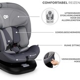Kinderkraft I-GROW I-SIZE 40-150 cm Autostoeltje 0-36 kg, 360 draaien, met Isofix, afstelbare hoofdsteun 12 verstelniveaus, Extra veiligheidsvoorzieningen, Groep 0/1/2/3, tot 12 jaar, Grijs