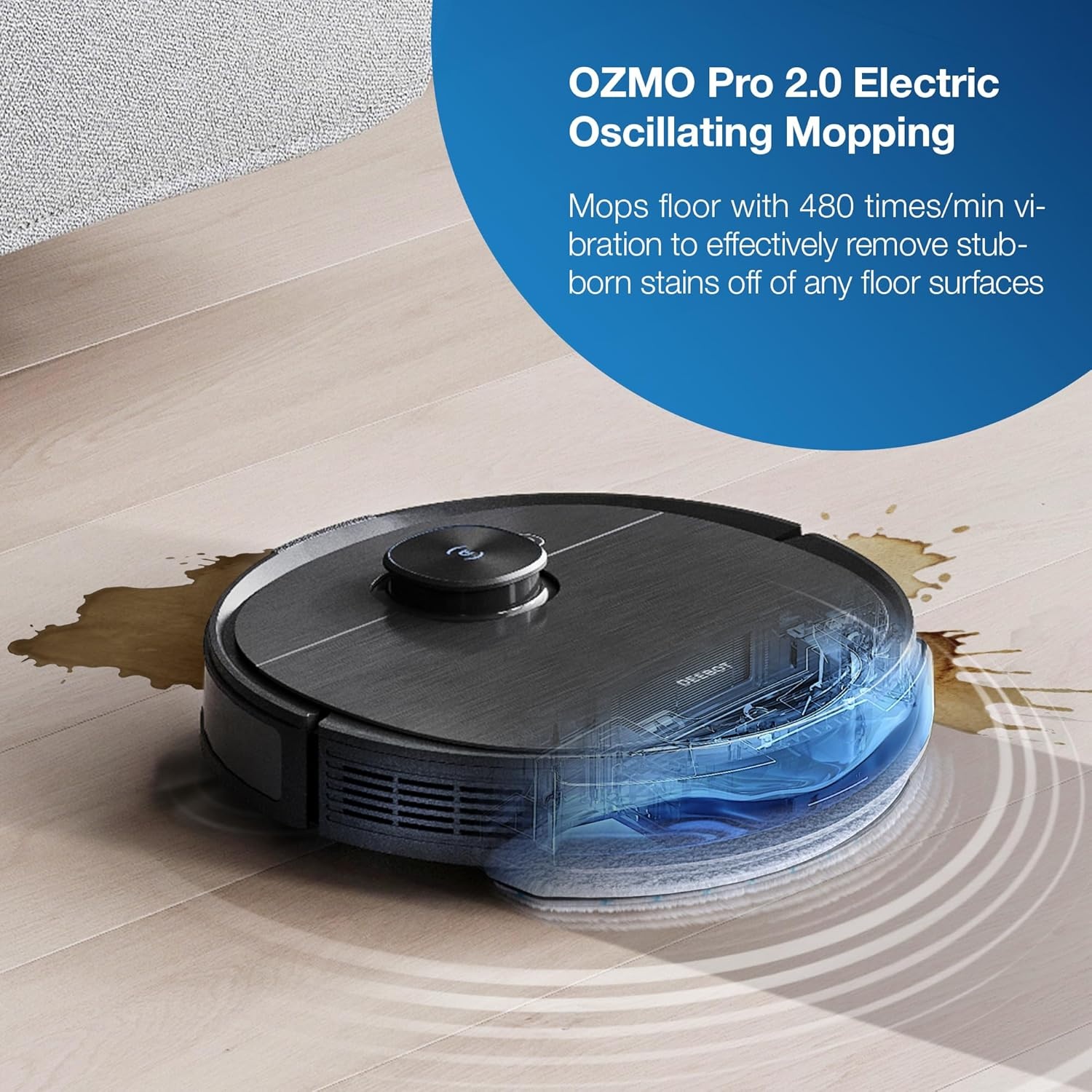 ECOVACS DEEBOT T9 AIVI Robotstofzuiger met Dweilfunctie - Zwart