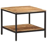vidaXL Salontafel 55x55x45 cm massief ruw mangohout