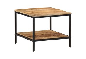 vidaXL Salontafel Massief Mangohout - 55x55x45 cm (29% Korting)
