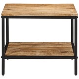 vidaXL Salontafel 55x55x45 cm massief ruw mangohout