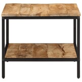 vidaXL Salontafel 55x55x45 cm massief ruw mangohout
