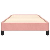 vidaXL Bedframe fluweel roze 80x200 cm