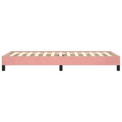 vidaXL Bedframe fluweel roze 80x200 cm