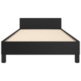 vidaXL Bedframe met hoofdeinde zonder matras 90x200 cm zwart