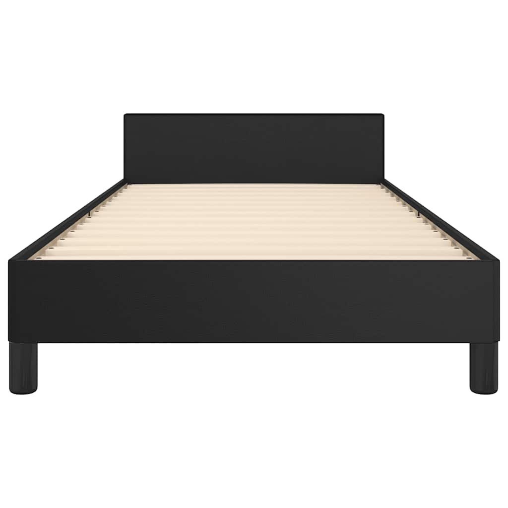 vidaXL Bedframe met hoofdeinde zonder matras 90x200 cm zwart