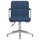 Blauwe Draaibare Eetkamerstoel Stof - 60% Korting!