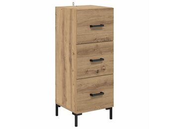 vidaXL Dressoir met lade Artisan Eiken 34,5 x 34 x 90 cm Bewerkt hout