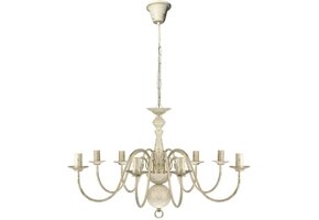 Kroonluchter Wit Metaal 8x E14 Lampen - 62% Korting