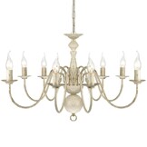 vidaXL Kroonluchter wit metaal 8 x E14 lampen