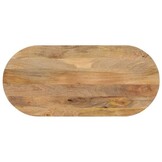 vidaXL Tafelblad ovaal 110x50x2,5 cm massief mangohout