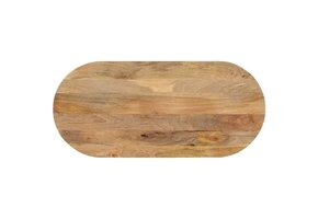 Retoureer: VidaXL Ovaal Tafelblad Mangohout 110x50cm - 53% Korting!