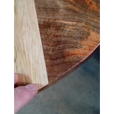 vidaXL Tafelblad ovaal 110x50x2,5 cm massief mangohout