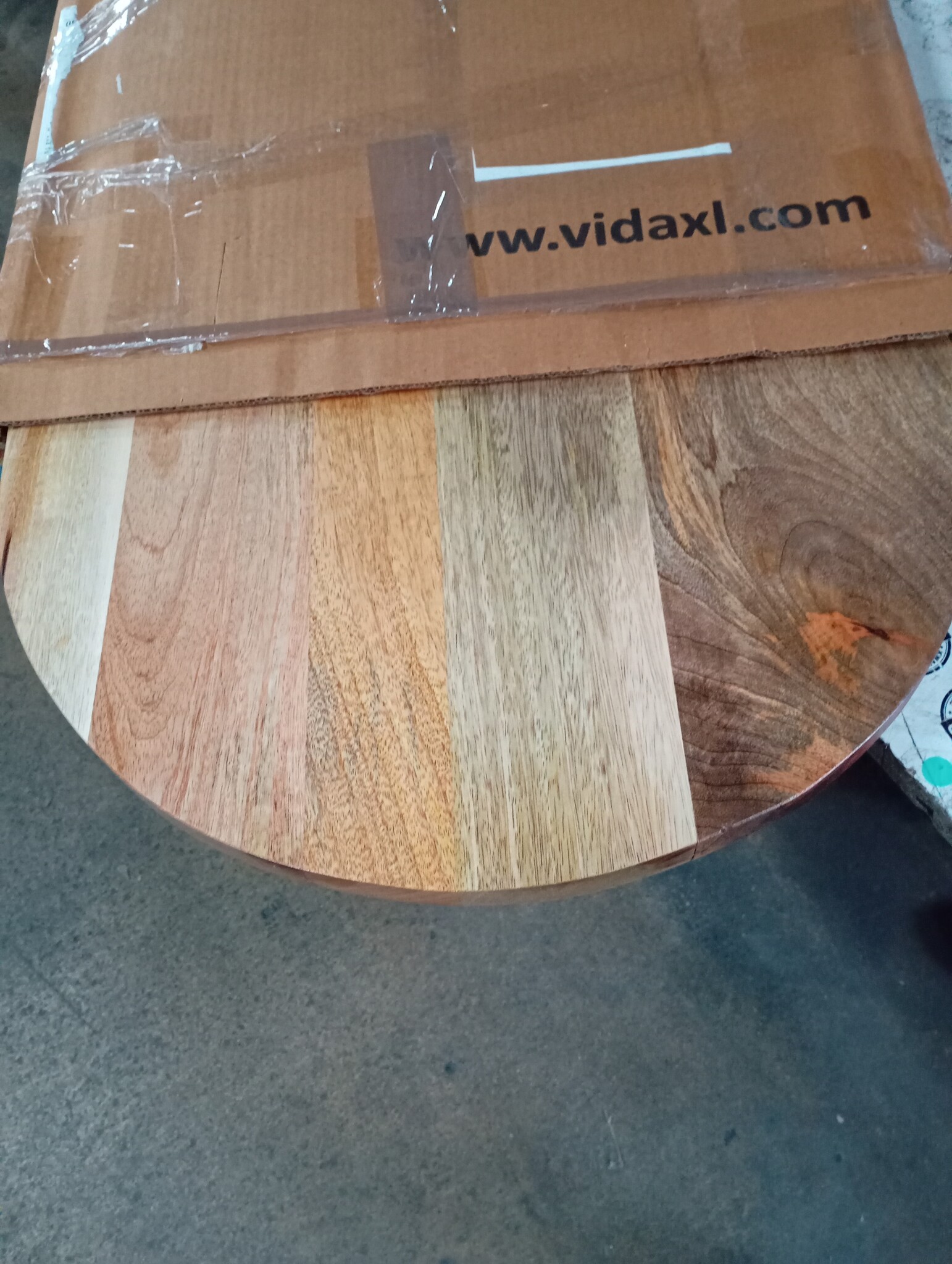 vidaXL Tafelblad ovaal 110x50x2,5 cm massief mangohout