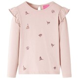 Kindershirt Roze Musjes Lange Mouwen - Maat 104 (46% Korting)