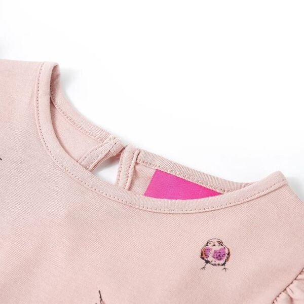 Kindershirt Roze Musjes Lange Mouwen - Maat 104 (46% Korting)