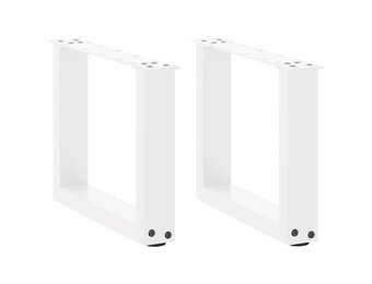 vidaXL Salontafelpoten 2 st U-vormig 30x(30-31) cm staal wit