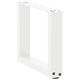vidaXL Salontafelpoten 2 st U-vormig 30x(30-31) cm staal wit