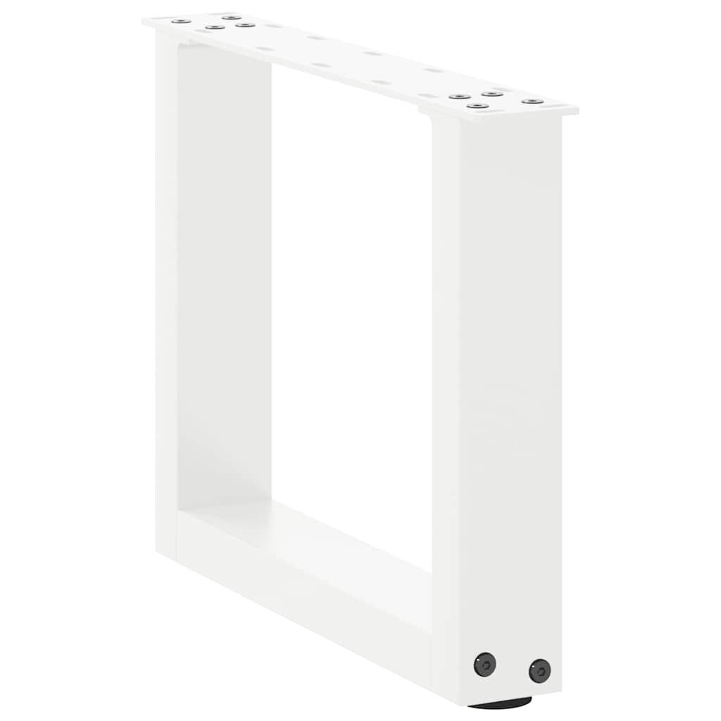 vidaXL Salontafelpoten 2 st U-vormig 30x(30-31) cm staal wit