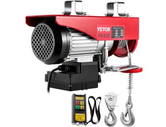 VEVOR Elektrische Kabeltakel Capaciteit 400kg/800kg 1450 W Elektrische Lier met Draadloze Afstandsbediening, Elektrische Hoist Winch Gelegeerd Staal en Aluminiumlegering voor Laden van Zwaar Materieel