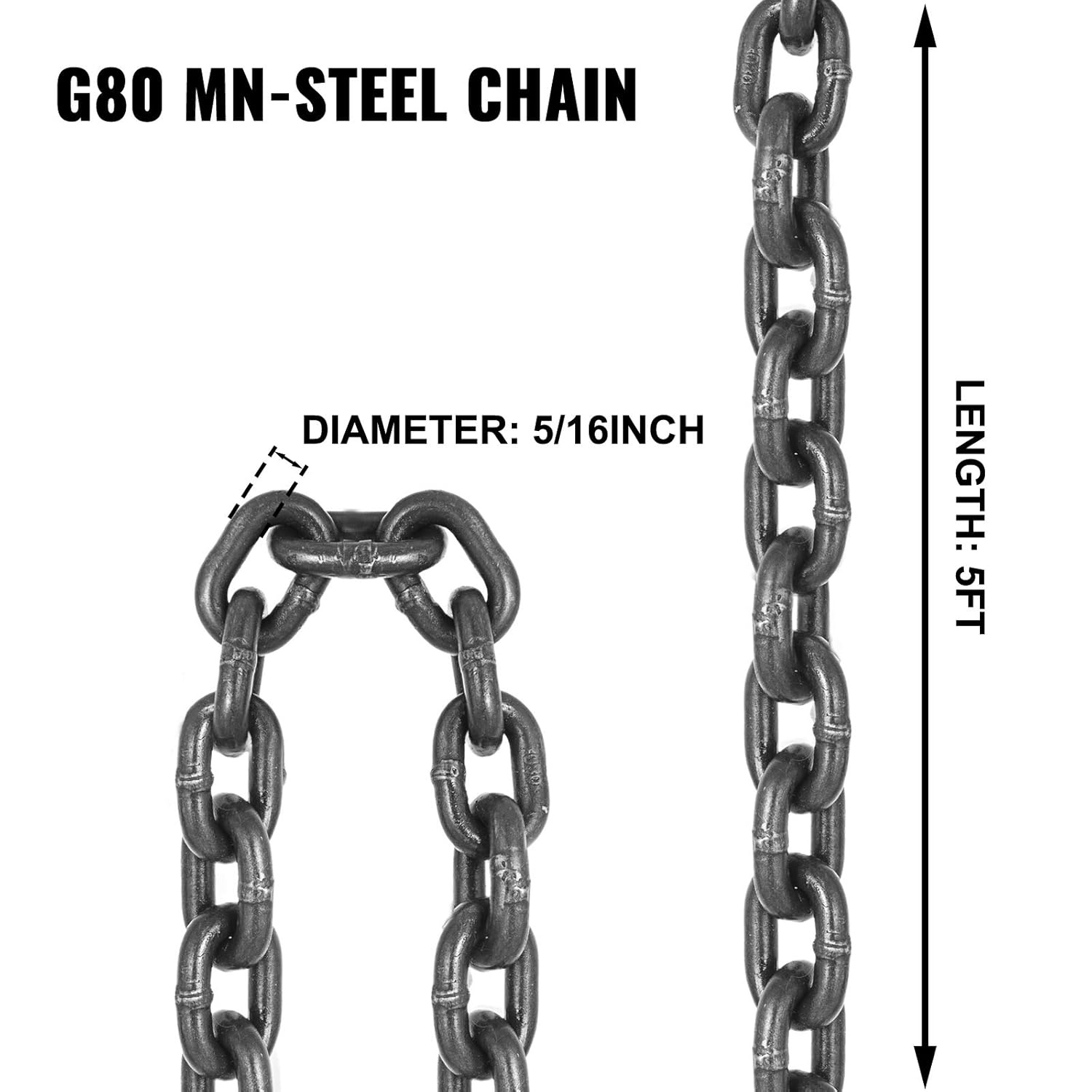 4-poots Hijsketting Sling 5T, 8mm, 1.5m - 34% Korting!