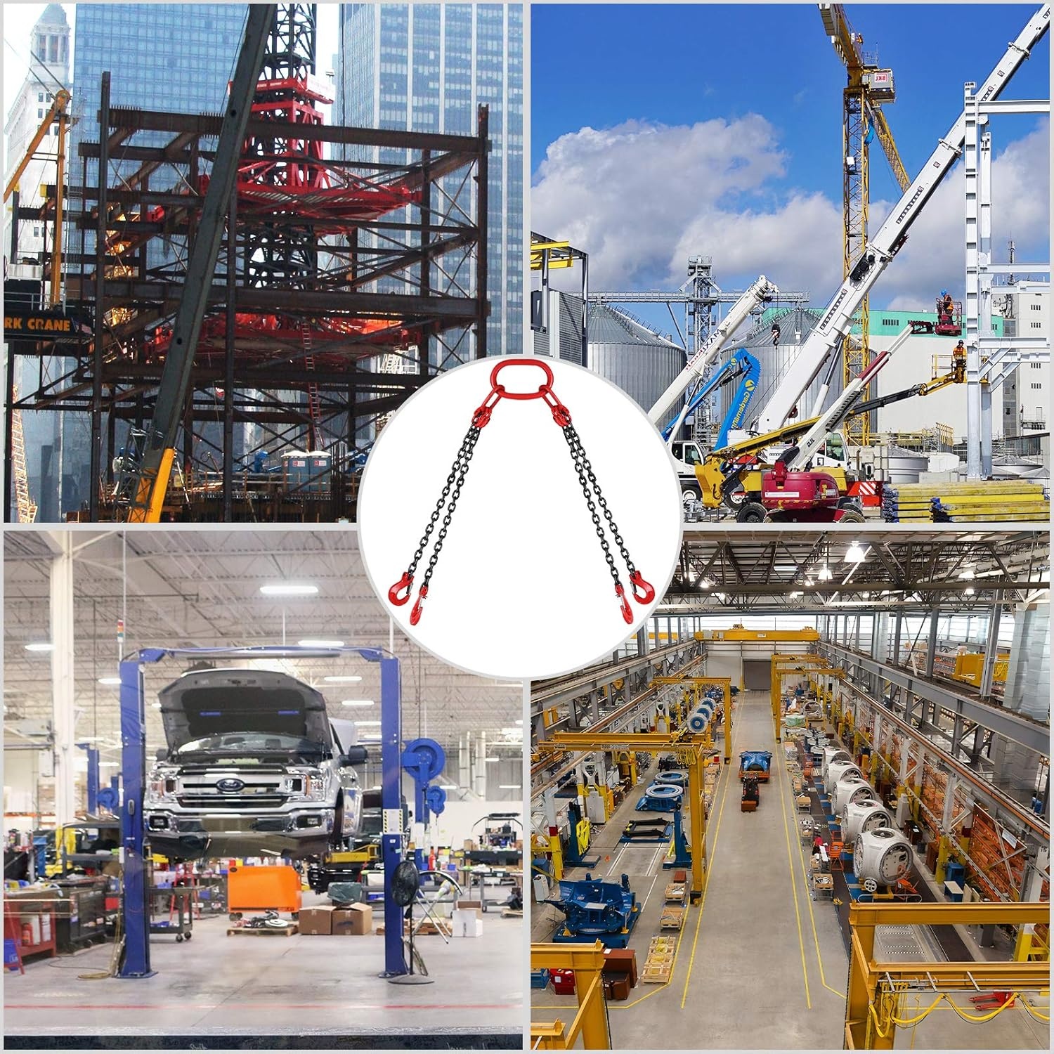 4-poots Hijsketting Sling 5T, 8mm, 1.5m - 34% Korting!
