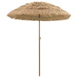 vidaXL Strandparasol Bruin Ø 160 x 196 cm Staal
