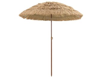 vidaXL Strandparasol Bruin Ø 160 x 196 cm Staal