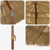 vidaXL Strandparasol Bruin Ø 160 x 196 cm Staal