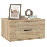vidaXL Nachtkastjes 2 st wandgemonteerd 50x36x25 cm sonoma eikenkleur