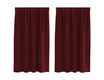 vidaXL Gordijnen Wijnrood Fluweel 140x140 cm (2 stuks) - 69% Korting!