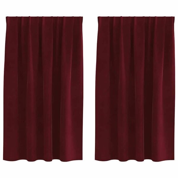 vidaXL Gordijnen Wijnrood Fluweel 140x140 cm (2 stuks) - 69% Korting!