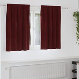 vidaXL Gordijnen Wijnrood Fluweel 140x140 cm (2 stuks) - 69% Korting!
