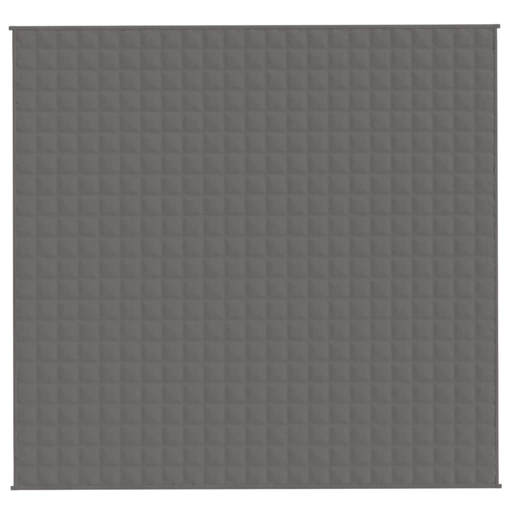vidaXL Verzwaringsdeken 220x235 cm 11 kg stof grijs