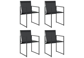 vidaXL Tuinstoelen Staal/Textileen Zwart - 53% Korting!