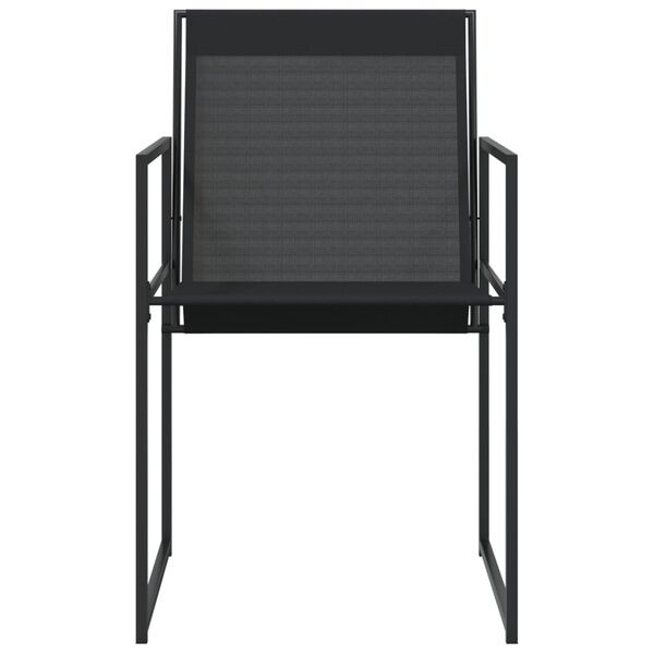 vidaXL Tuinstoelen 4 st staal en textileen zwart