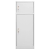 vidaXL Zadelkast 53x53x140 cm staal lichtgrijs