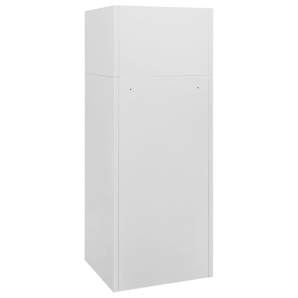 vidaXL Zadelkast 53x53x140 cm staal lichtgrijs