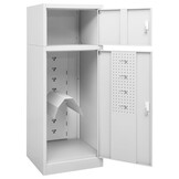 vidaXL Zadelkast 53x53x140 cm staal lichtgrijs