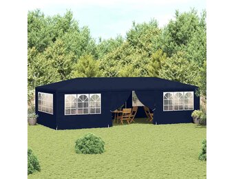 vidaXL Partytent met zijwanden professioneel 90 g/m² 4x9 m blauw