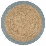 vidaXL Vloerkleed handgemaakt met olijfgroene rand 180 cm jute