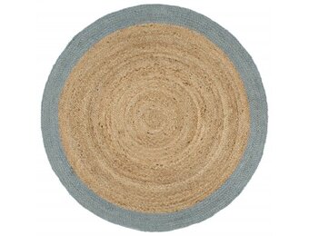 vidaXL Vloerkleed handgemaakt met olijfgroene rand 180 cm jute