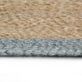 vidaXL Vloerkleed handgemaakt met olijfgroene rand 180 cm jute