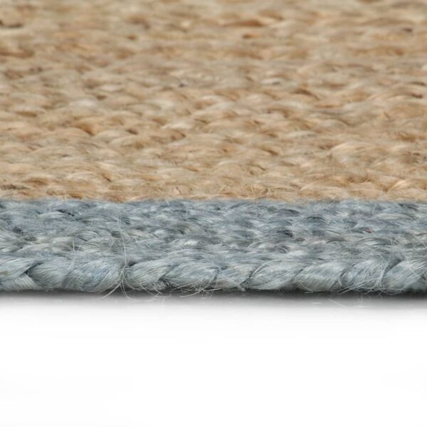 vidaXL Vloerkleed handgemaakt met olijfgroene rand 180 cm jute