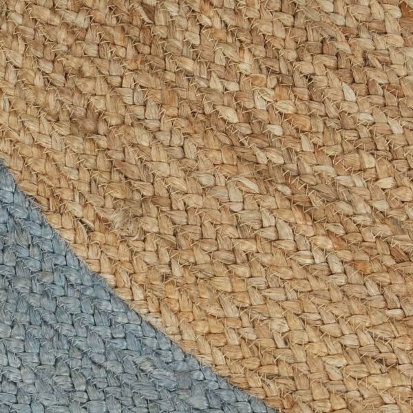 vidaXL Vloerkleed handgemaakt met olijfgroene rand 180 cm jute