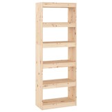 vidaXL Grenenhouten Boekenkast/Kamerscherm (60x30x167,5 cm) - 34% Korting!
