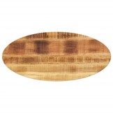 vidaXL Tafelblad ovaal 140x50x2,5 cm massief mangohout
