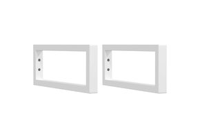 vidaXL Wandbeugels voor Wasbak, 2 st., Staal Wit - 33% Korting!