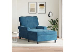 VidaXL Chaise Lounge Blauw Fluweel - 35% Korting!